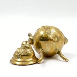 Rytietiškas žalvarinis indas su dangčiu 11x13x18 cm