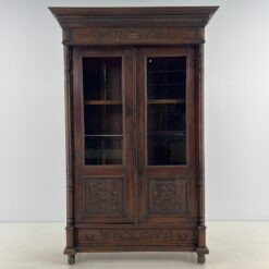 Senovinė ąžuolinė knygų spinta 54x144x224 cm