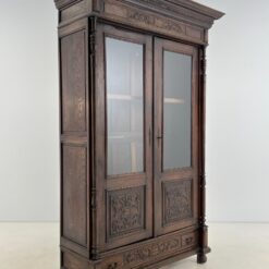Senovinė ąžuolinė knygų spinta 54x144x224 cm