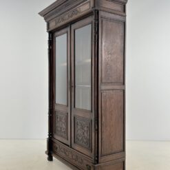 Senovinė ąžuolinė knygų spinta 54x144x224 cm