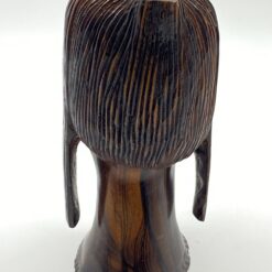 Medinis afrikietės biustas – statula 15x12x23,5 cm