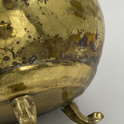 Žalvarinis vazonas ant kojelių, su rankenomis 27x30x25 cm