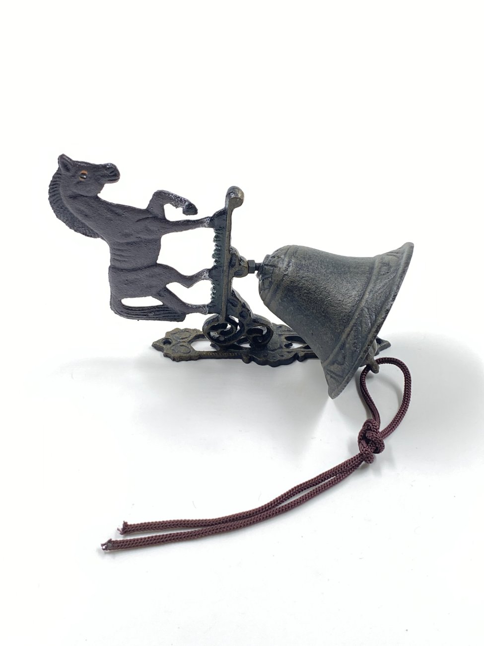 HM0423-interjero-ir-apdailos-detales-4 Ketaus sieninis varpas “Žirgas” 13x10x47 cm