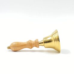 Žalvarinis varpelis medine rankena 8x8x19 cm