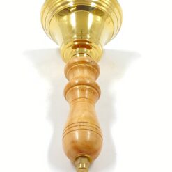 Žalvarinis varpelis medine rankena 8x8x19 cm