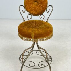 Metalinė rokoko stiliaus kėdė su veliūru 39x36x82 cm, 52 cm