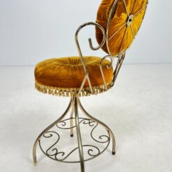 Metalinė rokoko stiliaus kėdė su veliūru 39x36x82 cm, 52 cm