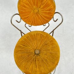 Metalinė rokoko stiliaus kėdė su veliūru 39x36x82 cm, 52 cm
