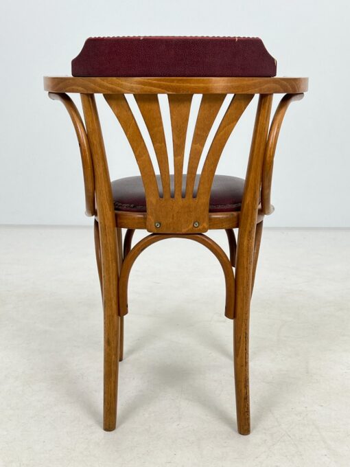 Thonet stiliaus medinis krėslas su medžiaga ir kniedėmis 46x55x79 cm, 47 cm