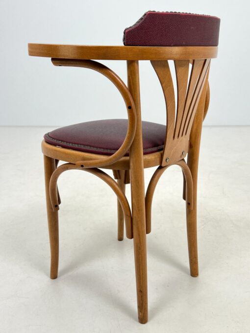 Thonet stiliaus medinis krėslas su medžiaga ir kniedėmis 46x55x79 cm, 47 cm