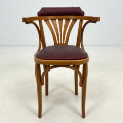 Thonet stiliaus medinis krėslas su medžiaga ir kniedėmis 46x55x79 cm, 47 cm