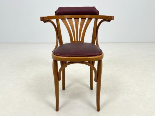 Thonet stiliaus medinis krėslas su medžiaga ir kniedėmis 46x55x79 cm, 47 cm
