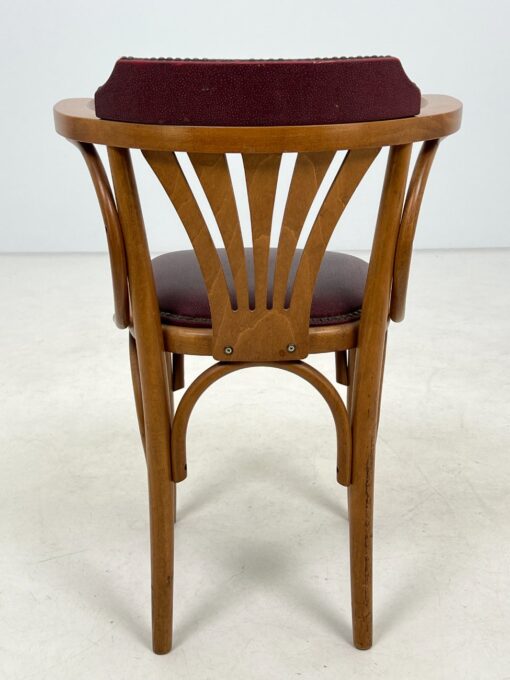 Thonet stiliaus medinis krėslas su medžiaga ir kniedėmis 46x55x79 cm, 47 cm