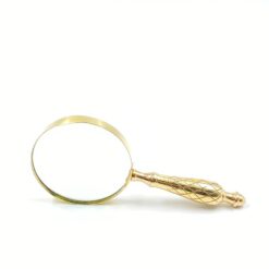 Žalvarinis padidinamasis stiklas – lupa 2,5x10x22,5 cm