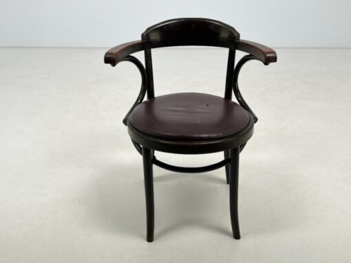 Thonet stiliaus medinis krėslas eko odos sėdimąja dalimi 55x59x77 cm, 46 cm