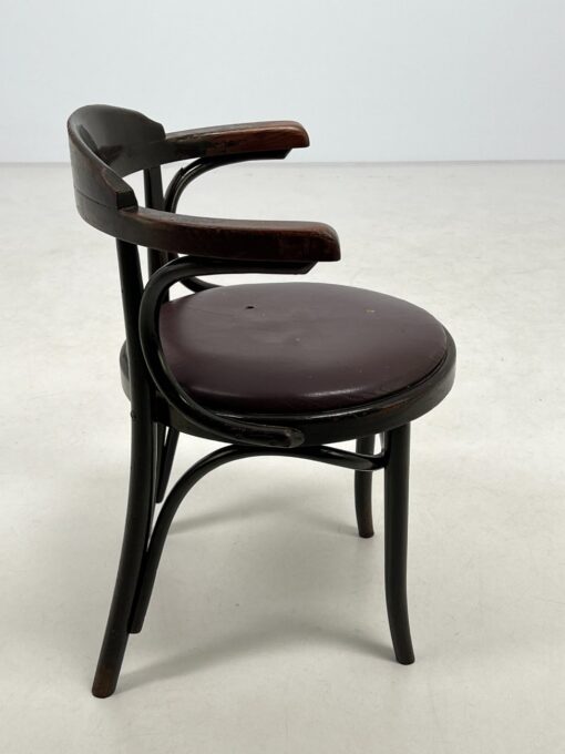 Thonet stiliaus medinis krėslas eko odos sėdimąja dalimi 55x59x77 cm, 46 cm