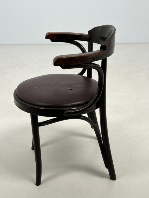 Thonet stiliaus medinis krėslas eko odos sėdimąja dalimi 55x59x77 cm, 46 cm