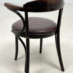 Thonet stiliaus medinis krėslas eko odos sėdimąja dalimi 55x59x77 cm, 46 cm