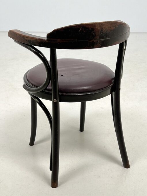 Thonet stiliaus medinis krėslas eko odos sėdimąja dalimi 55x59x77 cm, 46 cm