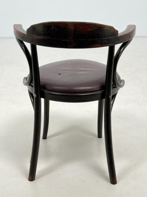 Thonet stiliaus medinis krėslas eko odos sėdimąja dalimi 55x59x77 cm, 46 cm