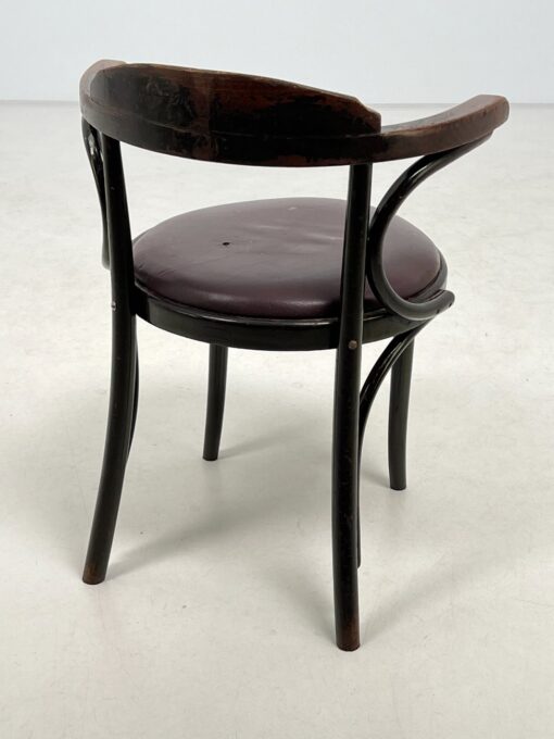 Thonet stiliaus medinis krėslas eko odos sėdimąja dalimi 55x59x77 cm, 46 cm