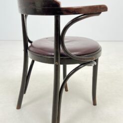 Thonet stiliaus medinis krėslas eko odos sėdimąja dalimi 55x57x76 cm, 47 cm