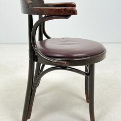 Thonet stiliaus medinis krėslas eko odos sėdimąja dalimi 55x57x76 cm, 47 cm