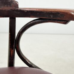 Thonet stiliaus medinis krėslas eko odos sėdimąja dalimi 55x57x76 cm, 47 cm