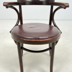 Thonet stiliaus medinis krėslas eko odos sėdimąja dalimi 50x56x76 cm, 46 cm