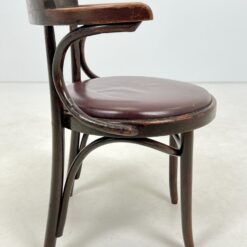 Thonet stiliaus medinis krėslas eko odos sėdimąja dalimi 50x56x76 cm, 46 cm
