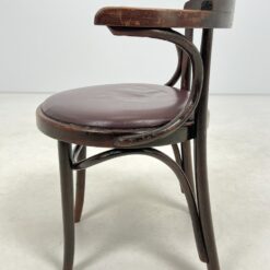 Thonet stiliaus medinis krėslas eko odos sėdimąja dalimi 50x56x76 cm, 46 cm