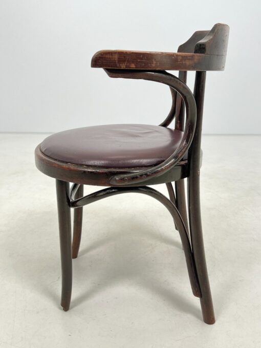 Thonet stiliaus medinis krėslas eko odos sėdimąja dalimi 50x56x76 cm, 46 cm