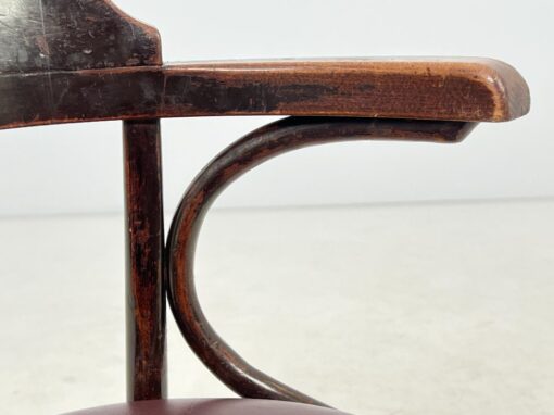 Thonet stiliaus medinis krėslas eko odos sėdimąja dalimi 50x56x76 cm, 46 cm