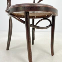 Thonet stiliaus medinis krėslas eko odos sėdimąja dalimi 50x56x76 cm, 46 cm
