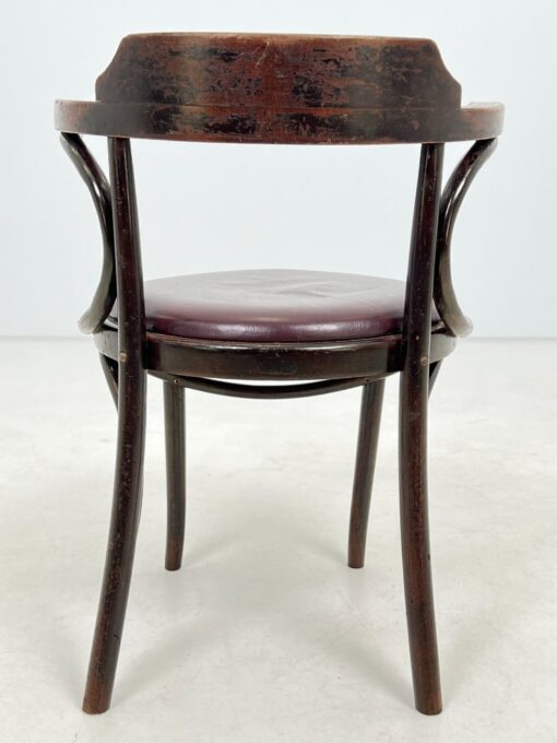 Thonet stiliaus medinis krėslas eko odos sėdimąja dalimi 50x56x76 cm, 46 cm