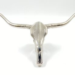 Sieninė dekoracija iš aliuminio “Gyvūno kaukolė su ragais” 10x48x28 cm