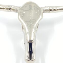 Sieninė dekoracija iš aliuminio “Gyvūno kaukolė su ragais” 10x48x28 cm