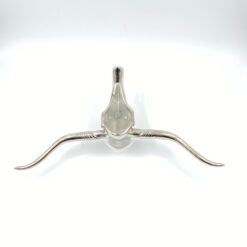 Sieninė dekoracija iš aliuminio “Gyvūno kaukolė su ragais” 10x48x28 cm