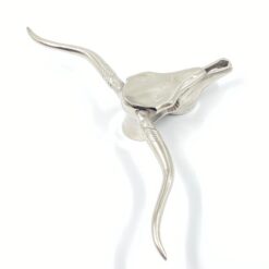 Sieninė dekoracija iš aliuminio “Gyvūno kaukolė su ragais” 10x48x28 cm