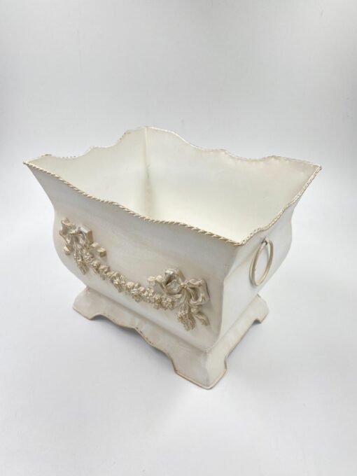Metalinis vazonas su rankenėlėmis 21,5x27x21 cm