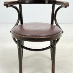 Thonet stiliaus medinis krėslas eko odos sėdimąja dalimi 50x56x75 cm, 46 cm