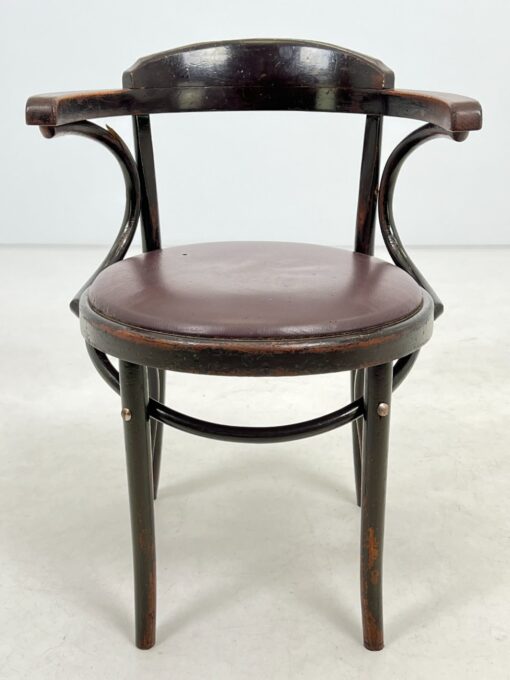 Thonet stiliaus medinis krėslas eko odos sėdimąja dalimi 50x56x75 cm, 46 cm