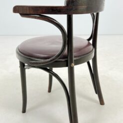 Thonet stiliaus medinis krėslas eko odos sėdimąja dalimi 50x56x75 cm, 46 cm