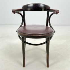 Thonet stiliaus medinis krėslas eko odos sėdimąja dalimi 50x56x75 cm, 46 cm