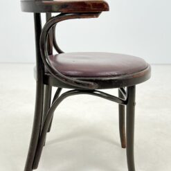 Thonet stiliaus medinis krėslas eko odos sėdimąja dalimi 50x56x75 cm, 46 cm