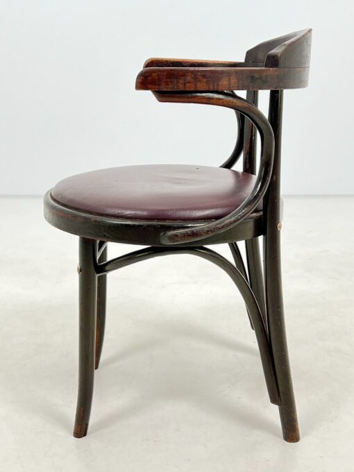 Thonet stiliaus medinis krėslas eko odos sėdimąja dalimi 50x56x75 cm, 46 cm