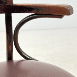 Thonet stiliaus medinis krėslas eko odos sėdimąja dalimi 50x56x75 cm, 46 cm
