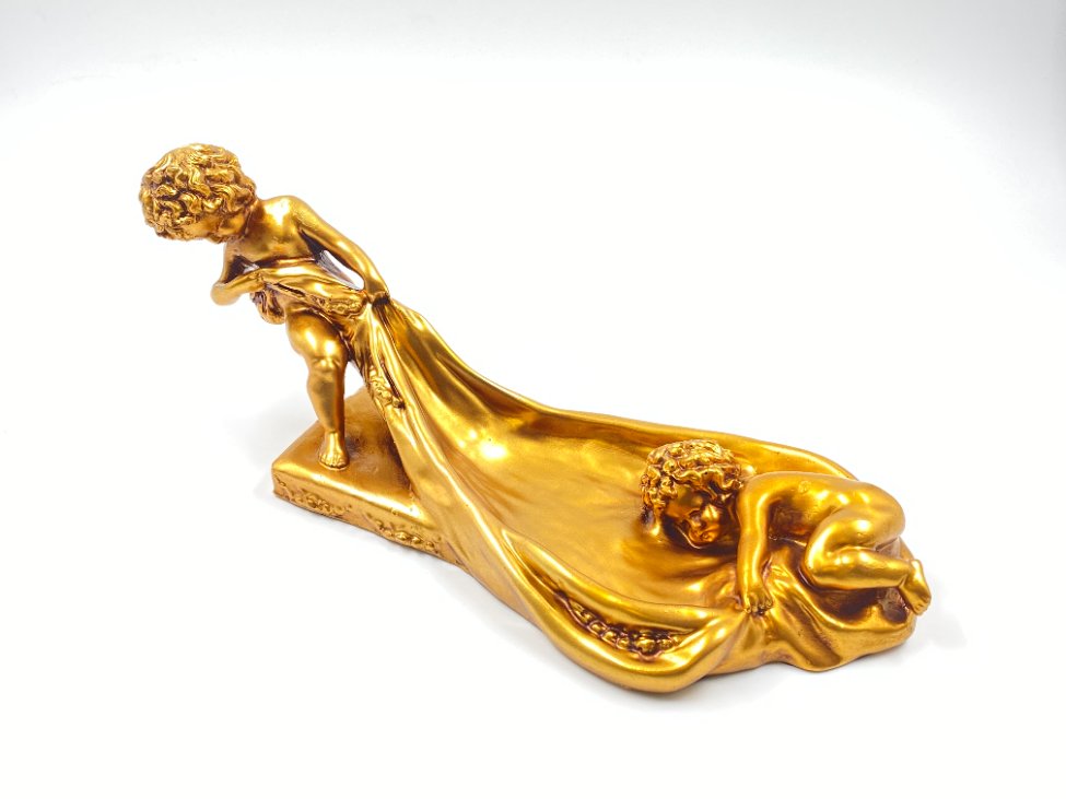 HM0514-kita-2 Polirezino statula su angelų skulptūromis 14x37x15 cm