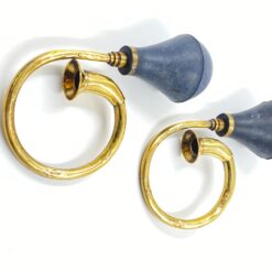 Vintažinis žalvarinis garsinis signalas 18x6x12 cm