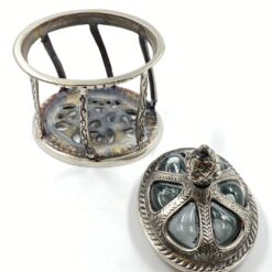 Metalinė žvakidė su dangčiu 10,5x13x18 cm
